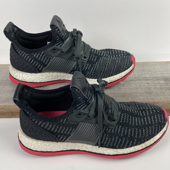 Adidas Pure Boost Black & Pink Running Shoe - Picture 9 of 15